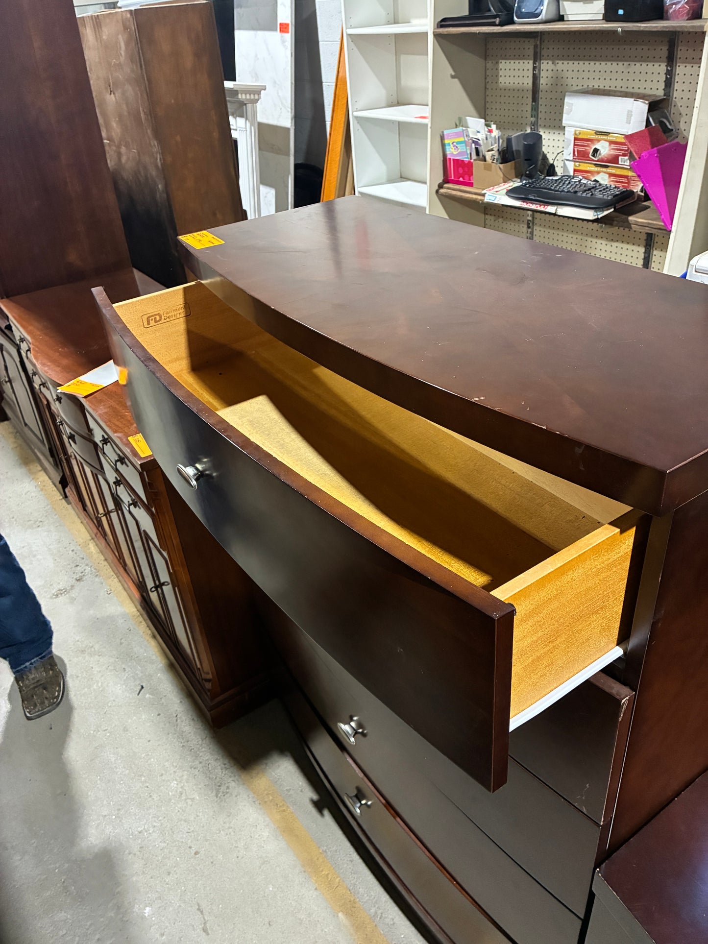 Modern Curved Five Drawer Chest