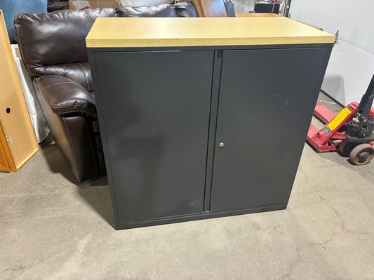 Modern Two-Tone Storage Cabinet