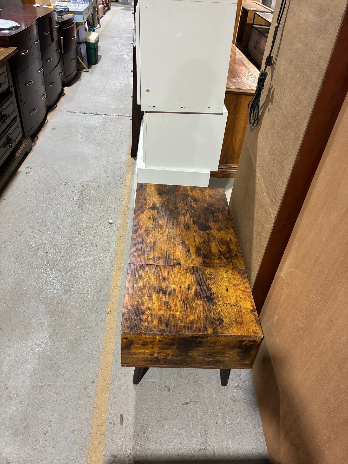 Rustic Lift-Top Coffee Table with Hidden Storage