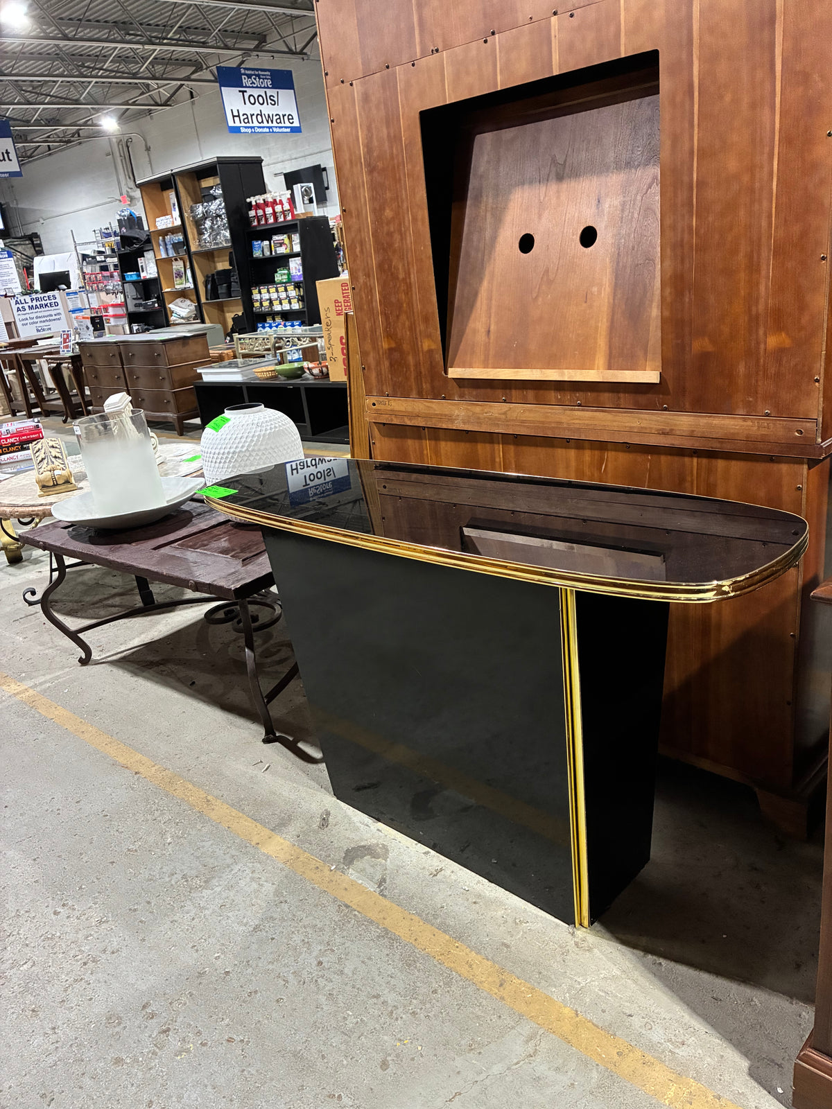 Black and Gold Console Table