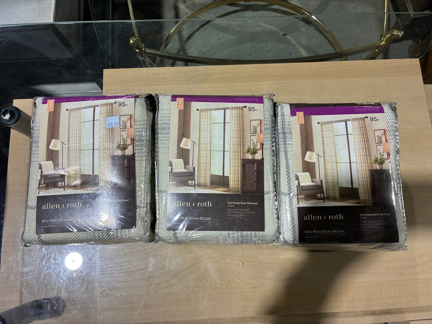 Allen + Roth Englewood 95" Curtain Panels – Cream