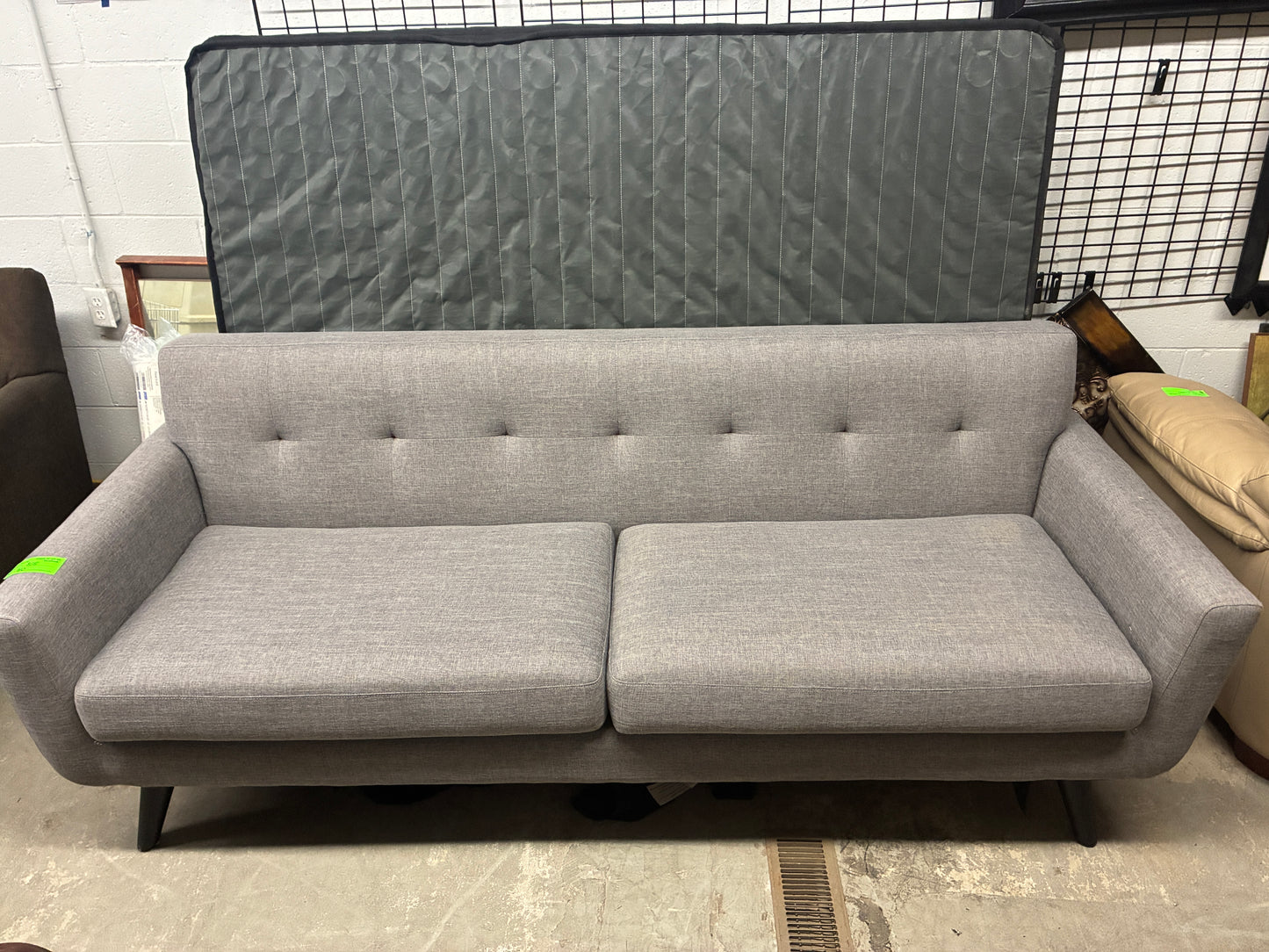 Modern Gray Tufted Sofa
