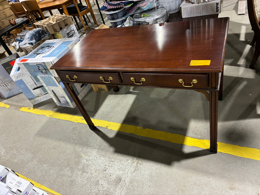 Dark Cherry Writing Desk with Two Drawers