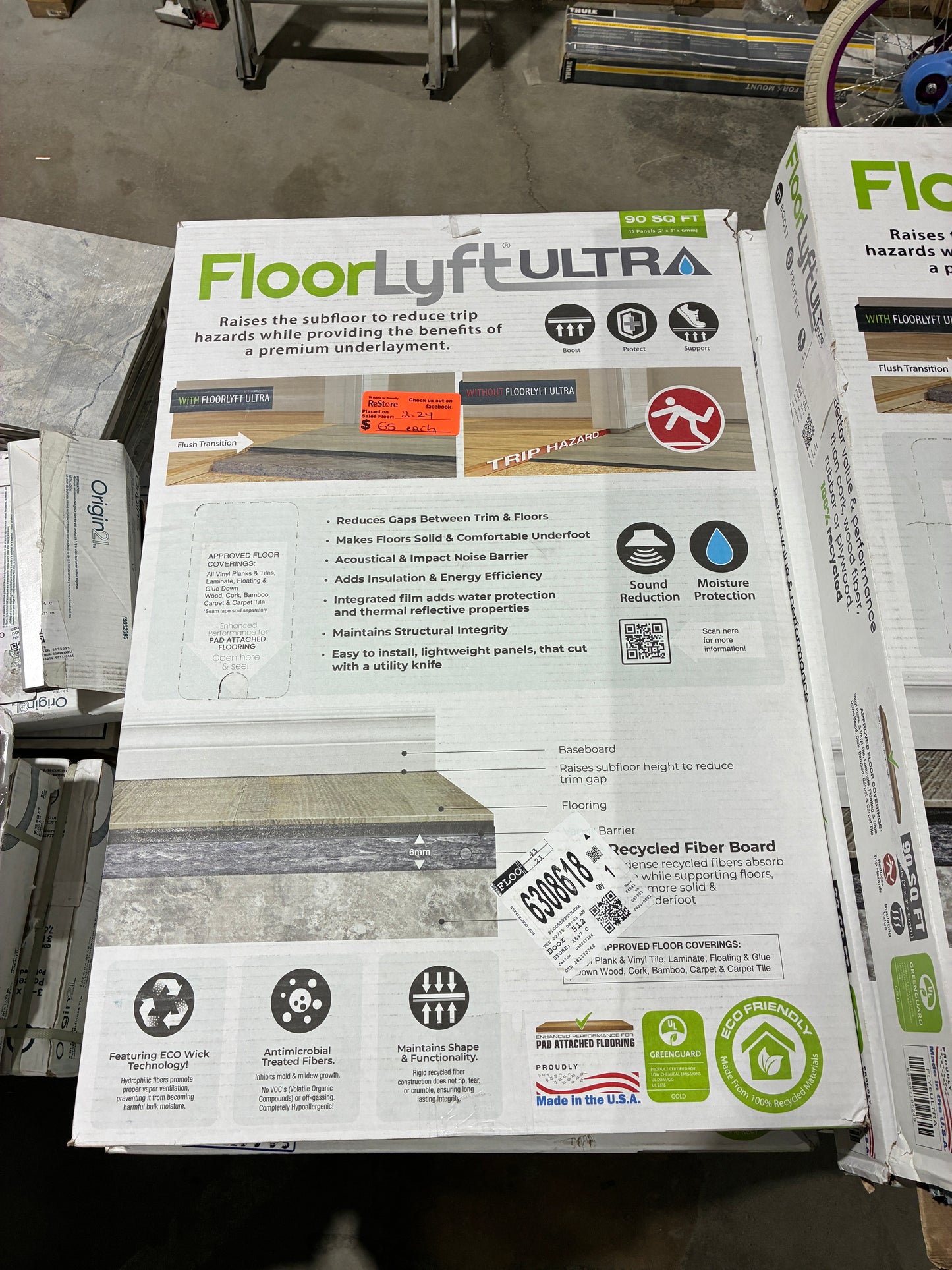 FloorLyft Ultra Premium Flooring Underlayment Panels (90 sq ft per box)