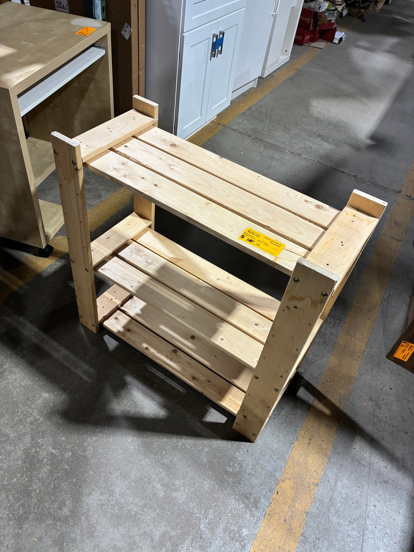 Handcrafted Solid Wood Utility Shelf