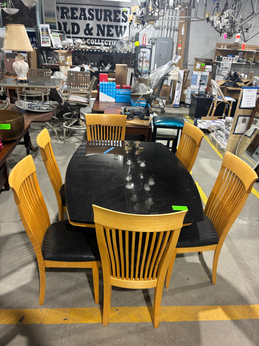 Contemporary Dining Table with 6 Chairs
