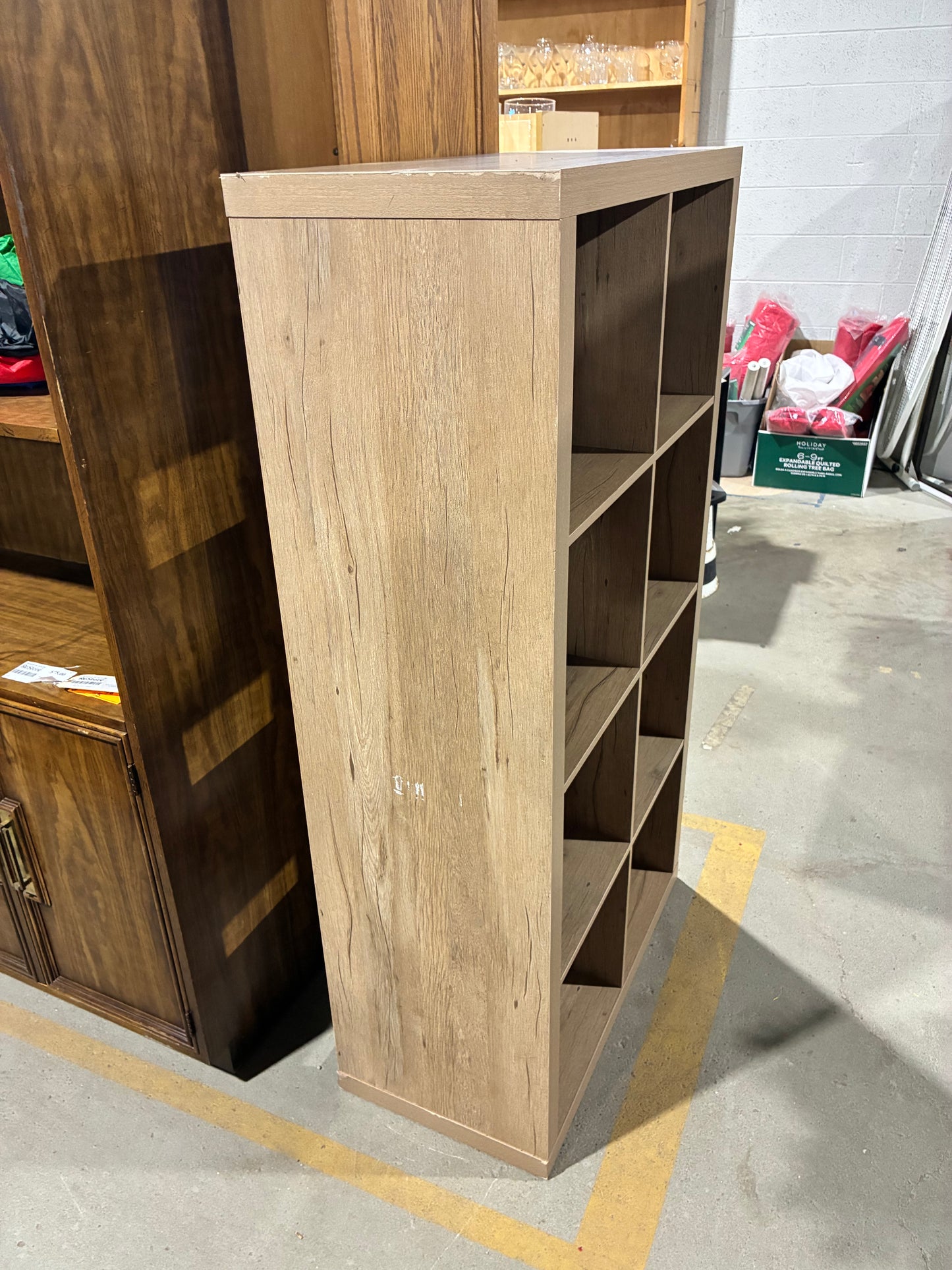 Light Oak 8-Cube Storage Organizer