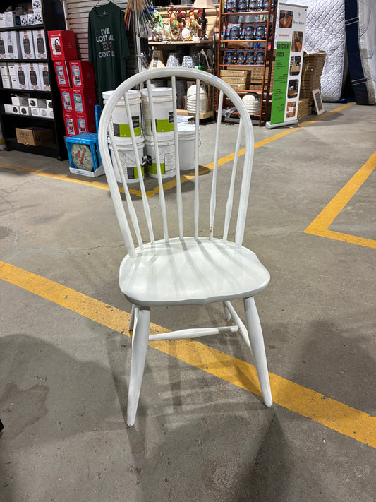 White Windsor-Style Dining Chair