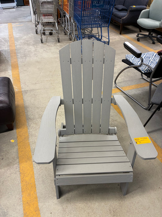 Gray Adirondack Style Outdoor Chair