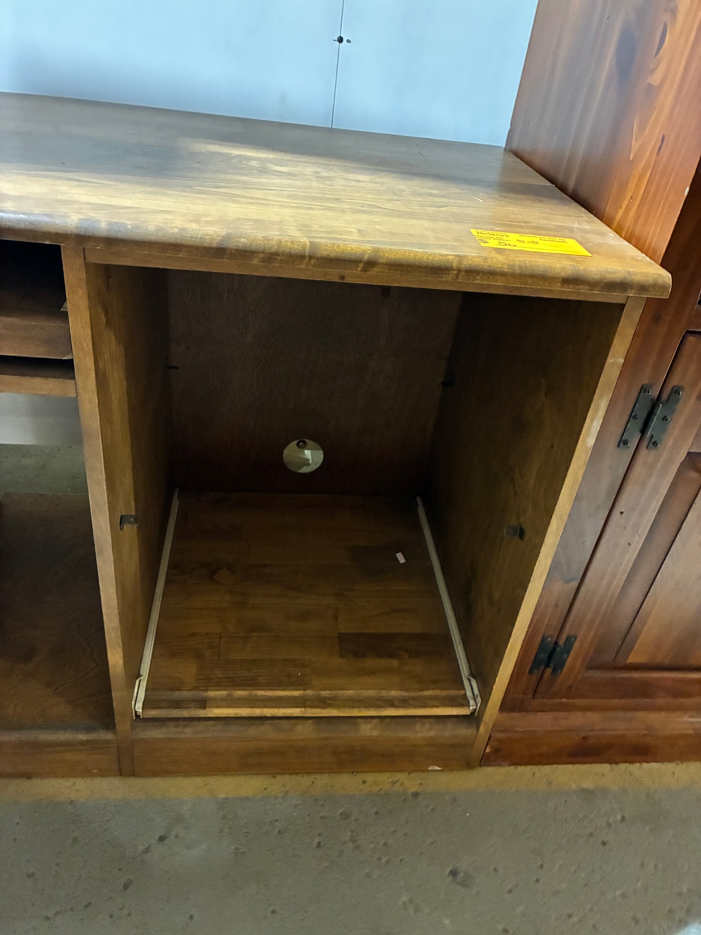 Vintage Wood Computer Desk with Pull-Out Keyboard Tray