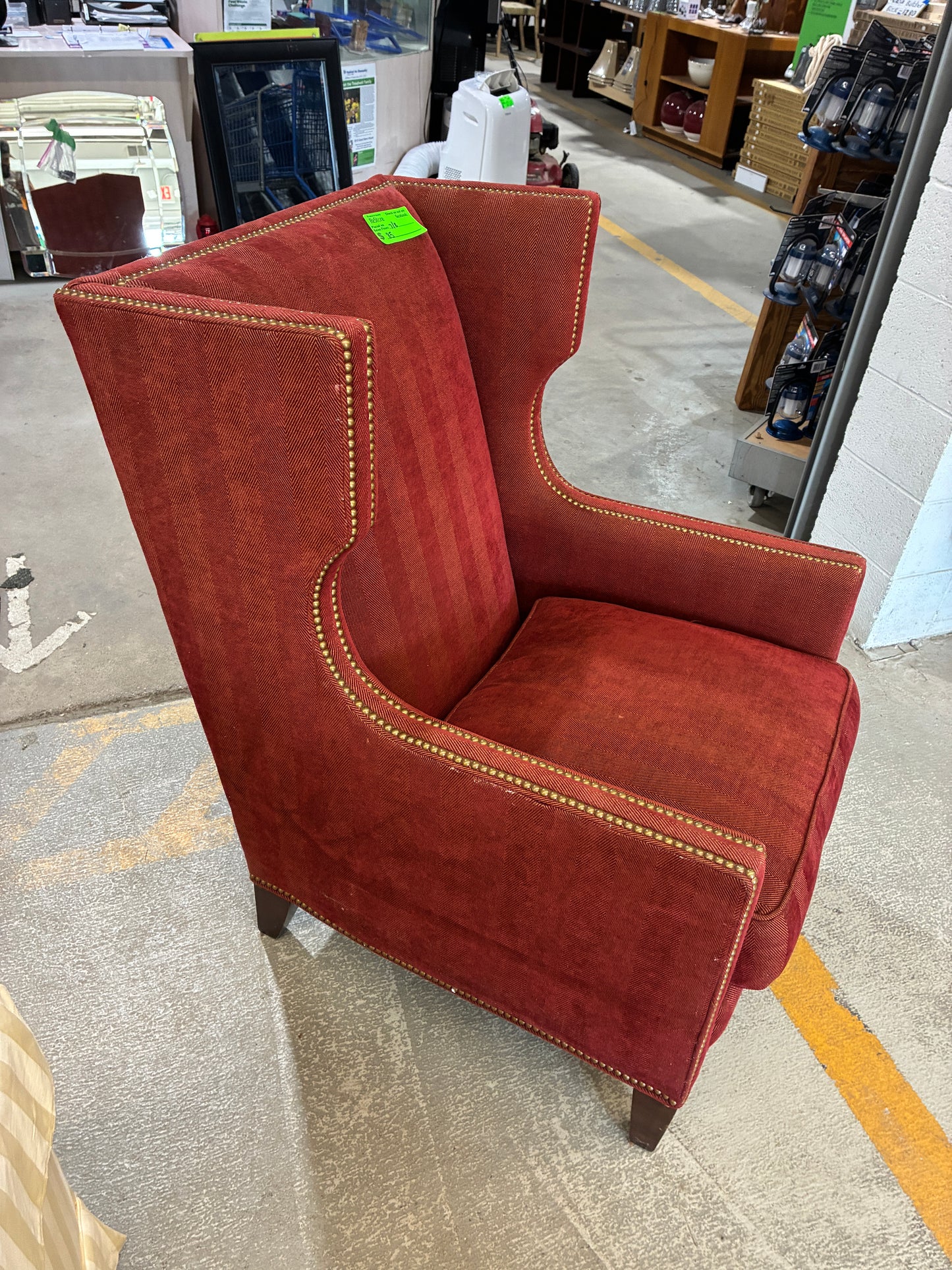 Sherrill Furniture Burgundy Wingback Chair