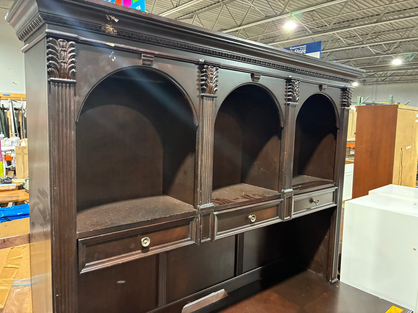 Executive Desk with Lighted Hutch