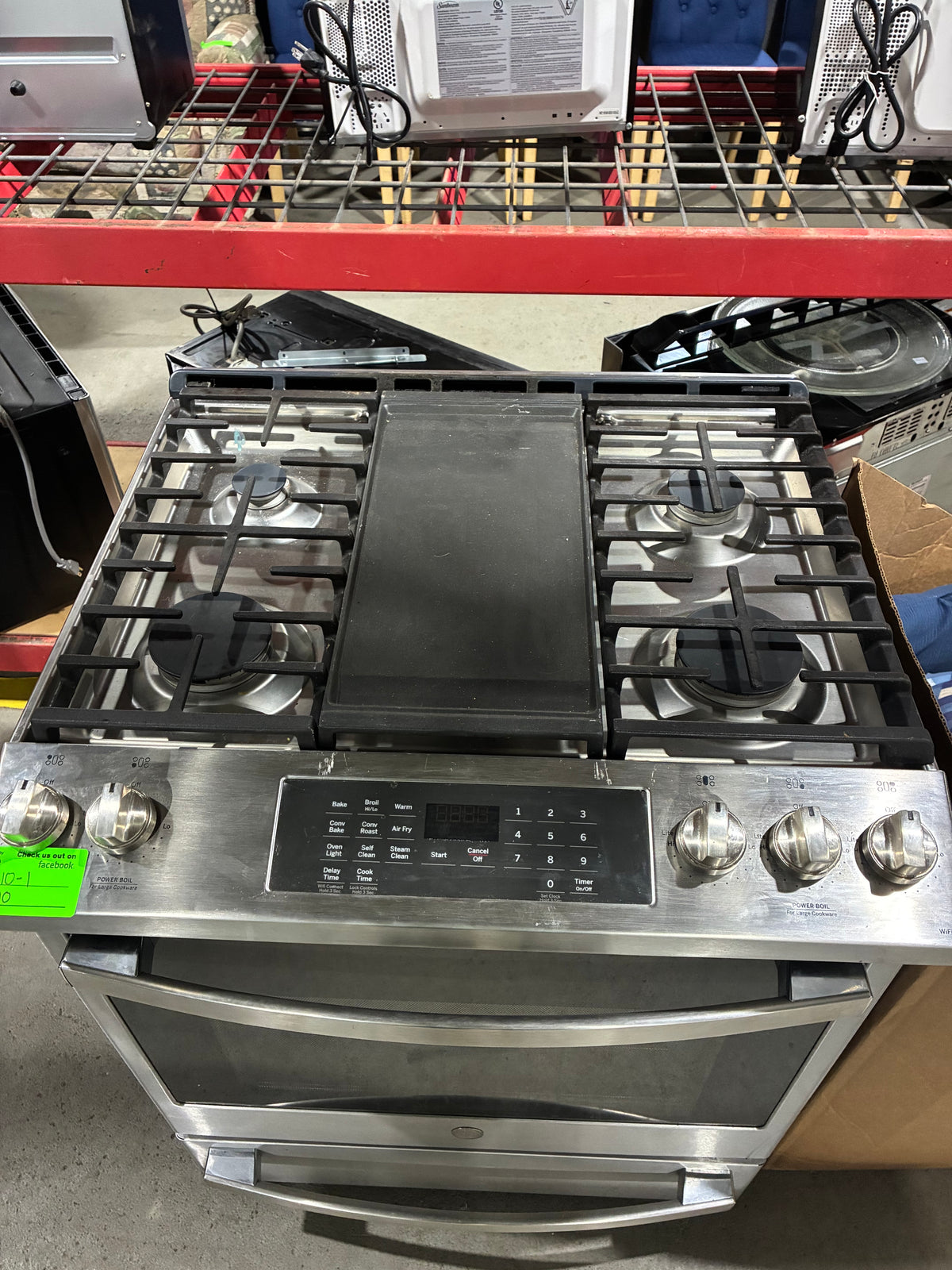 GE Stainless Steel Gas Range with Griddle