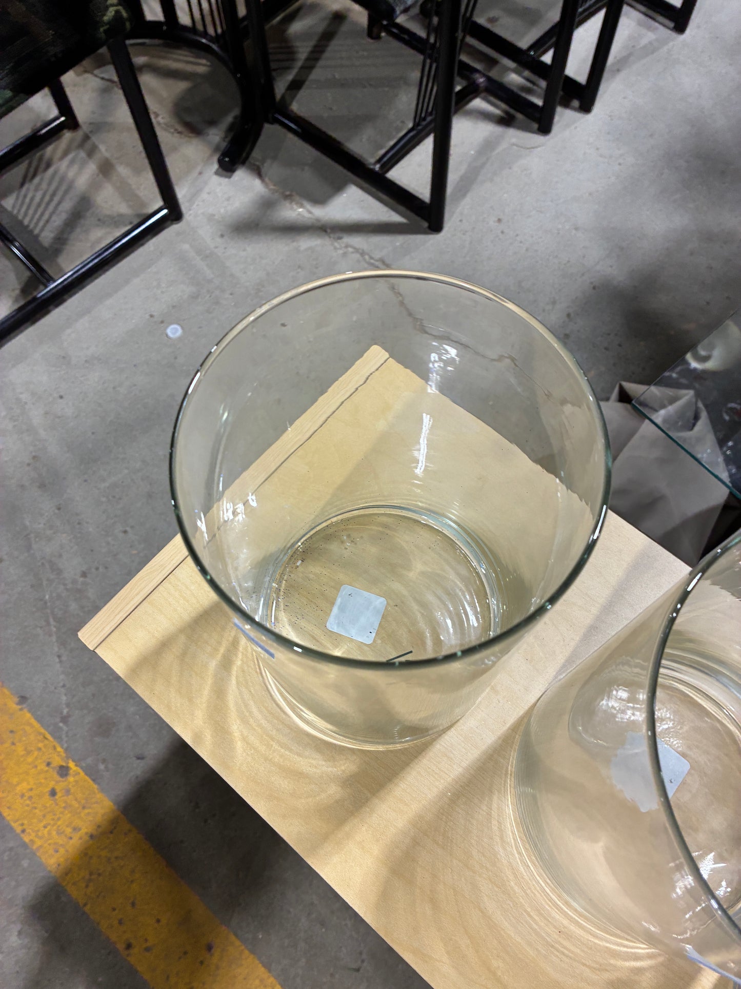 Libbey Large Clear Glass Cylinder Vases