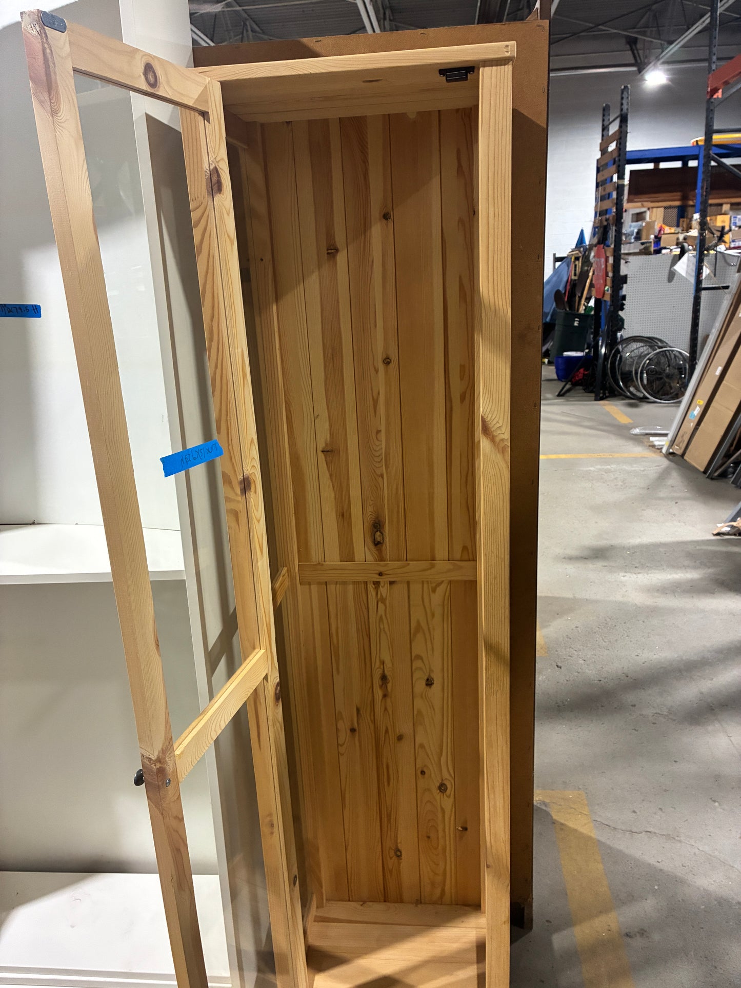 Solid Pine Glass Display Cabinet