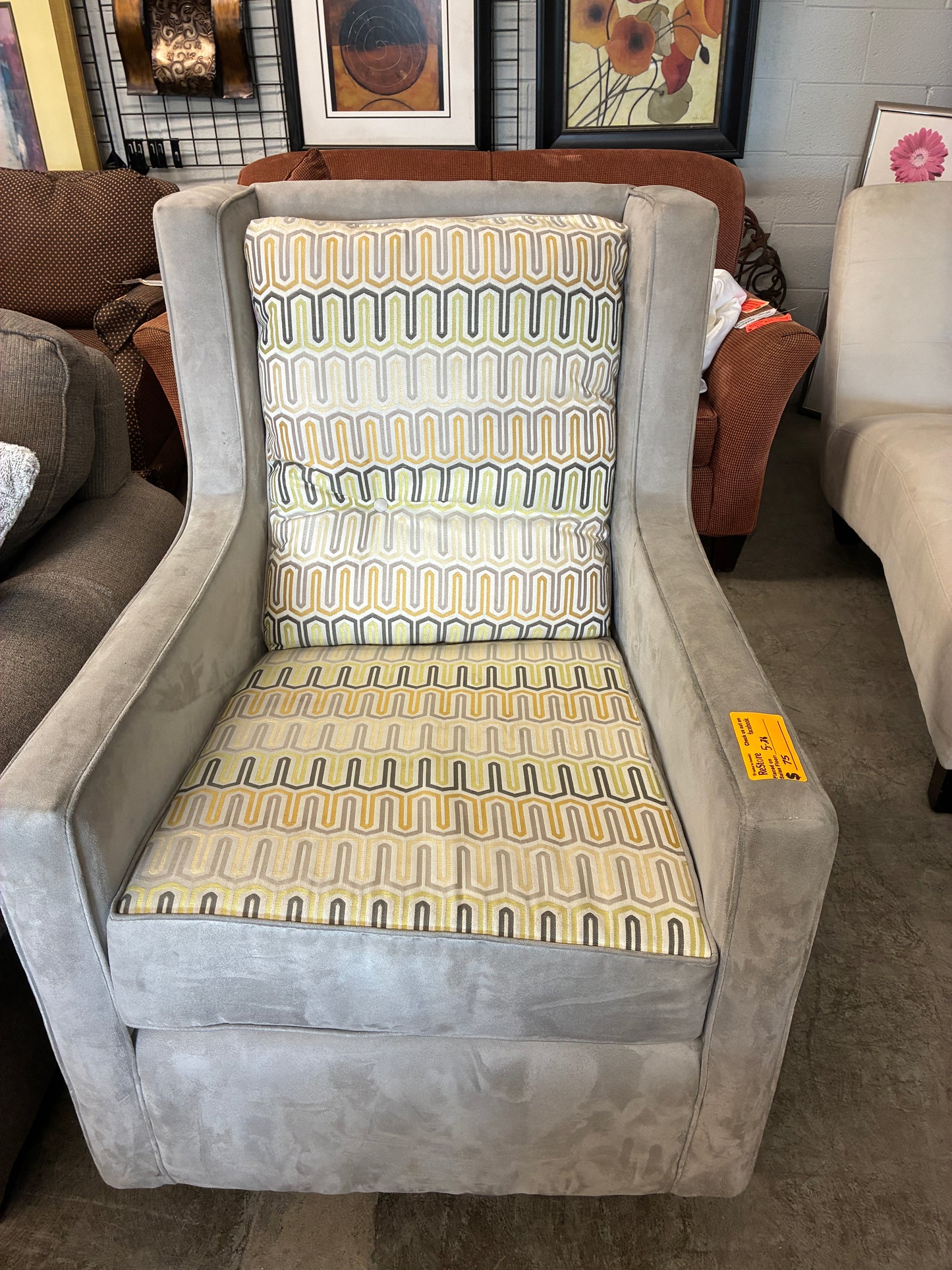 Modern Swivel Rocker Accent Chair