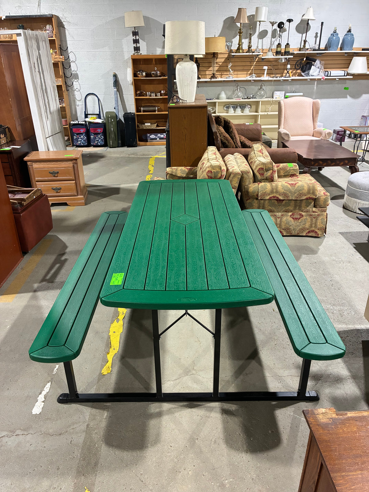 Green Picnic Table