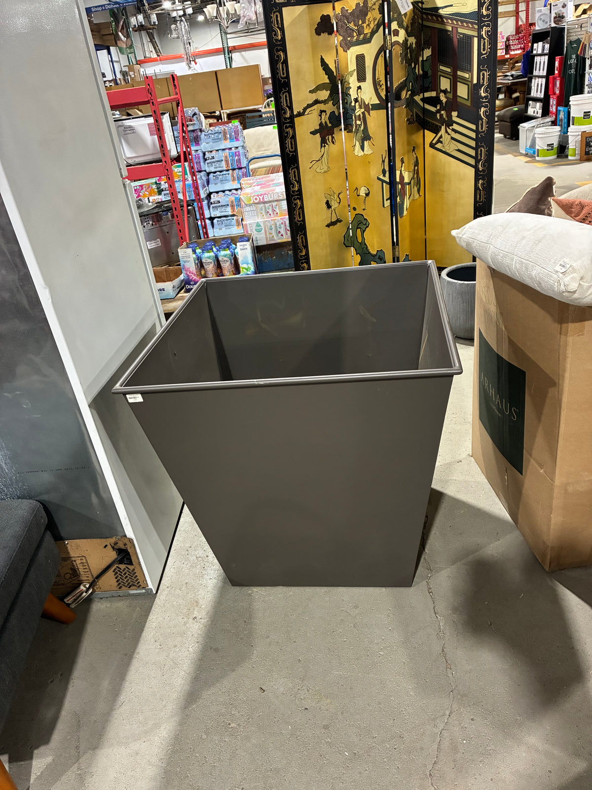Arhaus Large Modern Tapered Outdoor Planter in Bronze Finish