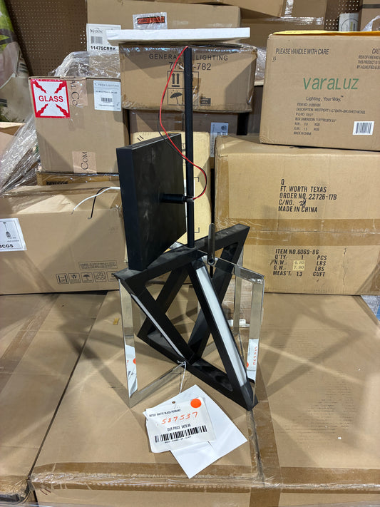 Modern Matte Black Geometric Pendant Light Fixture