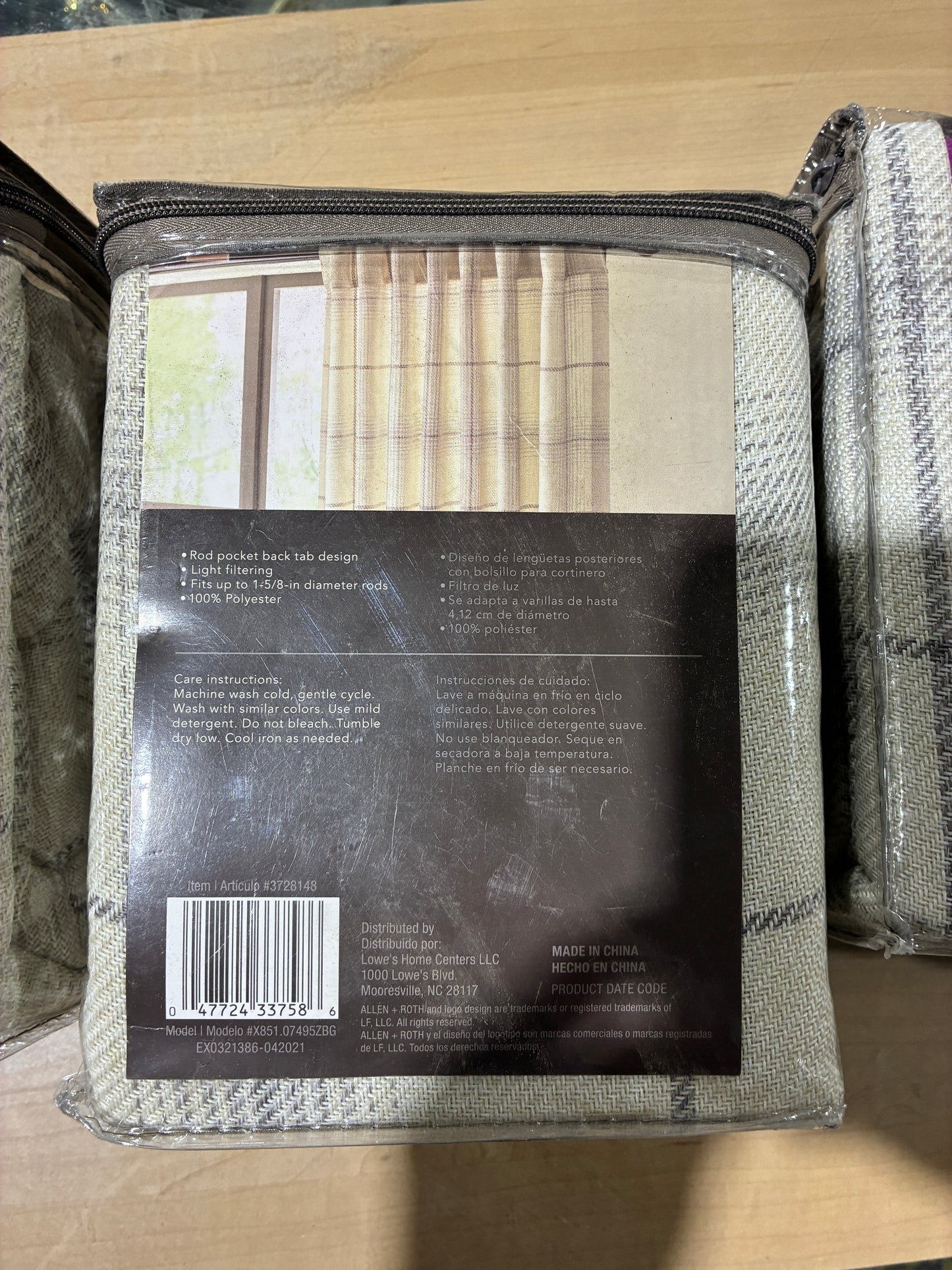 Allen + Roth Englewood 95" Curtain Panels – Cream