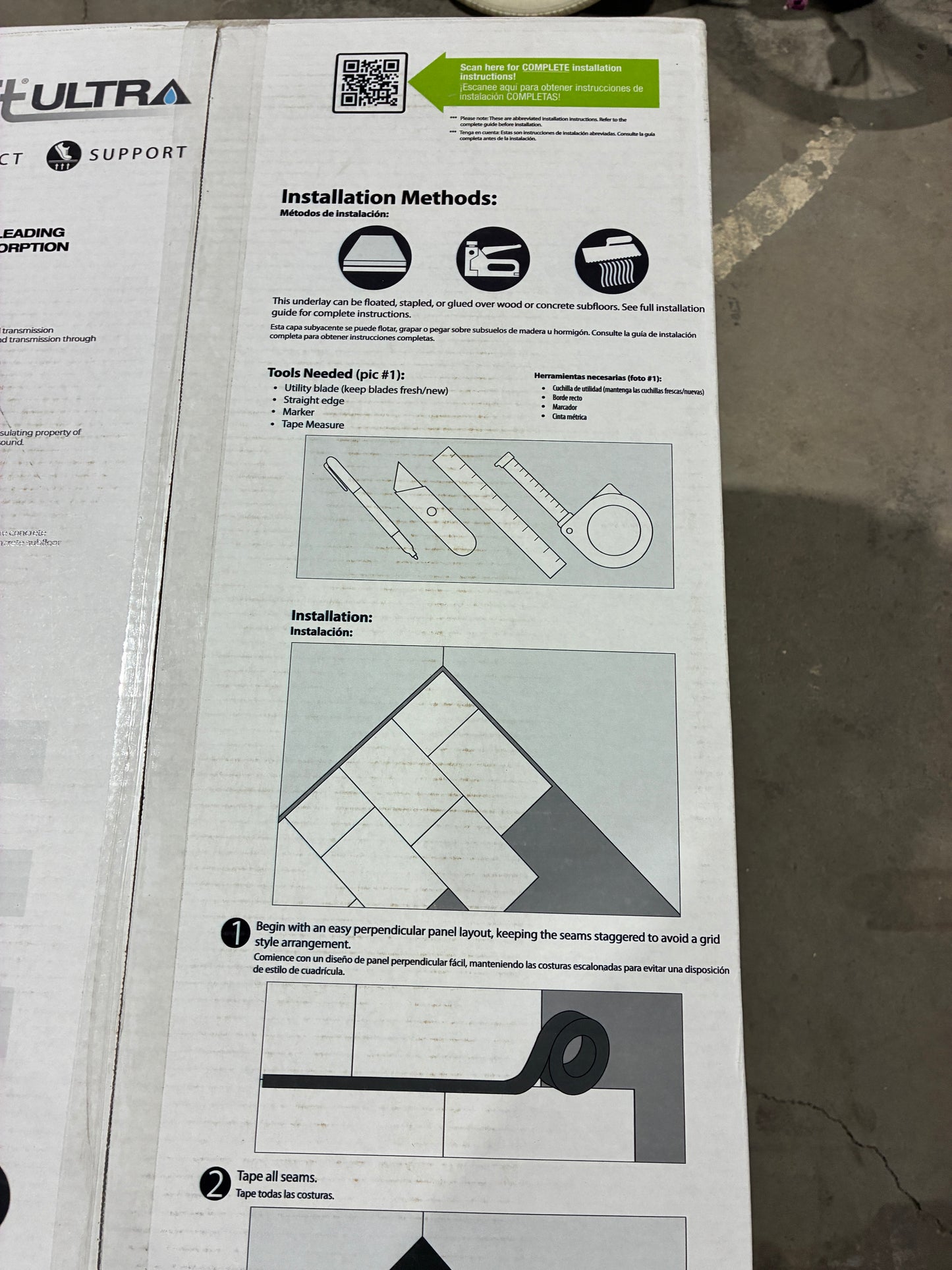 FloorLyft Ultra Premium Flooring Underlayment Panels (90 sq ft per box)