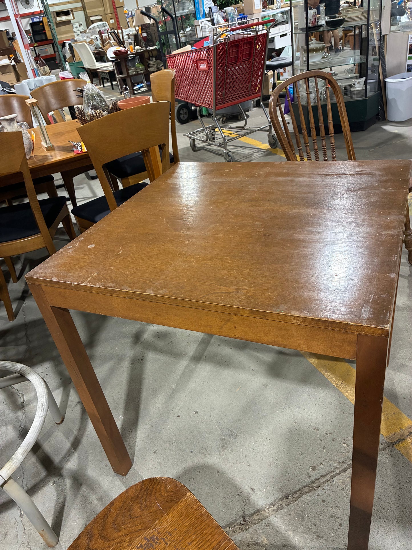 Solid Wood Dining Table with 2 Windsor Chairs