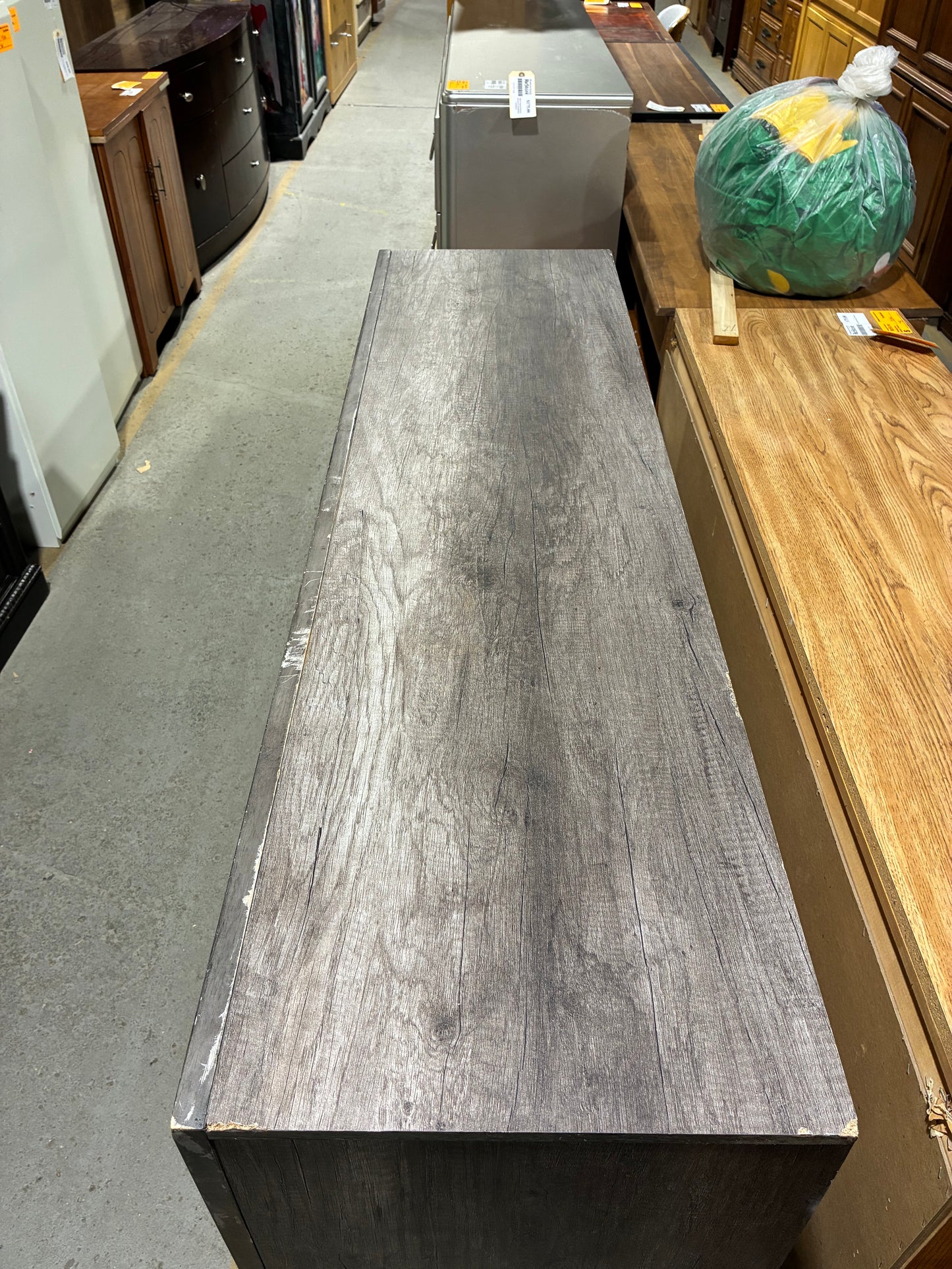 Modern Gray Six-Drawer Dresser