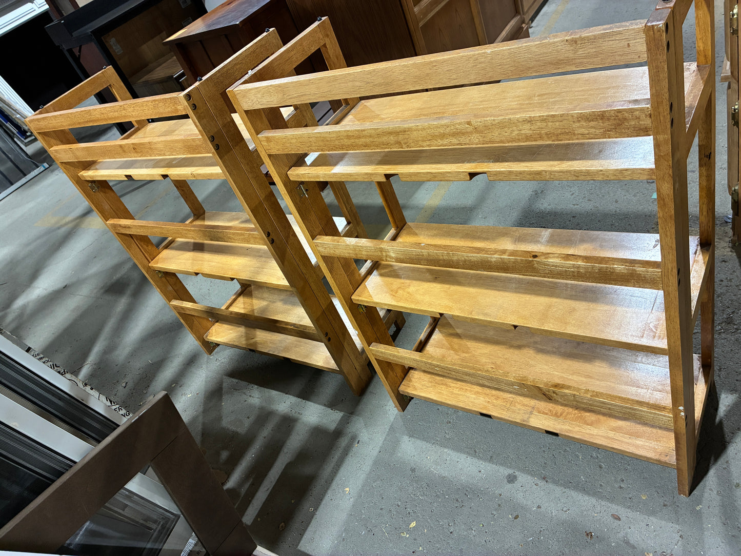 Wooden 3-Tier Shelving Units $30 each