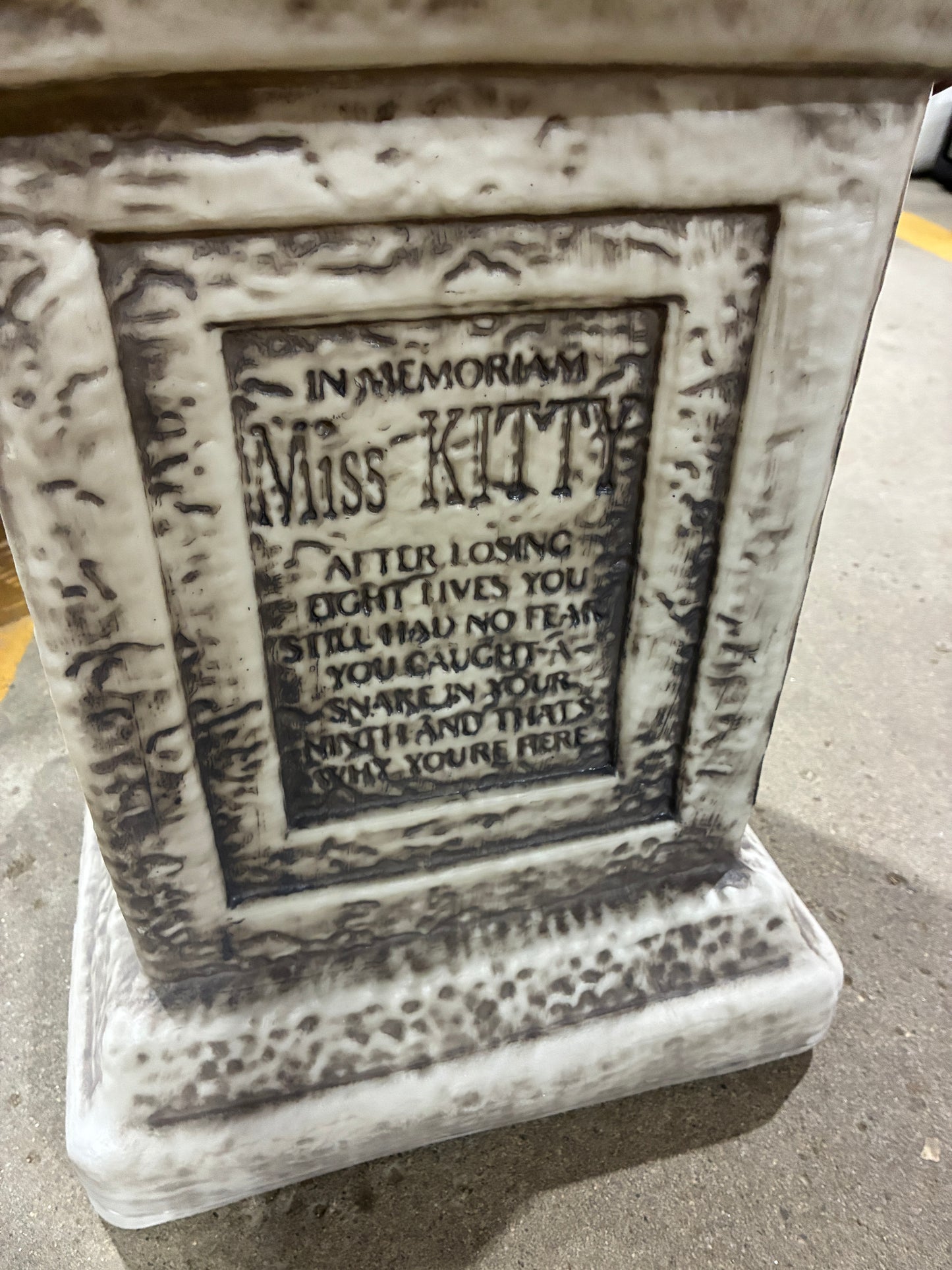 Haunted Mansion Cat Tombstone Halloween Decoration
