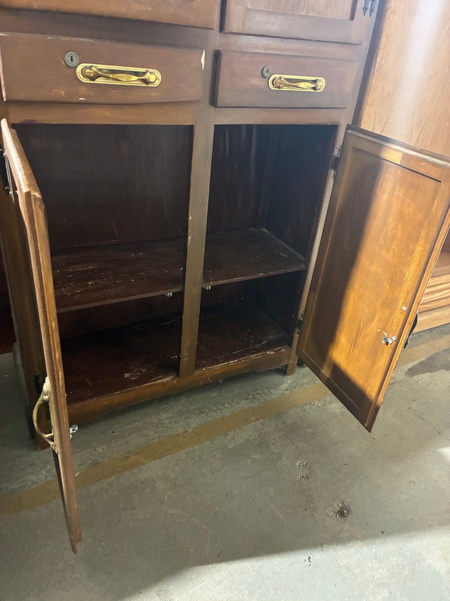 Vintage Wood Storage Cabinet