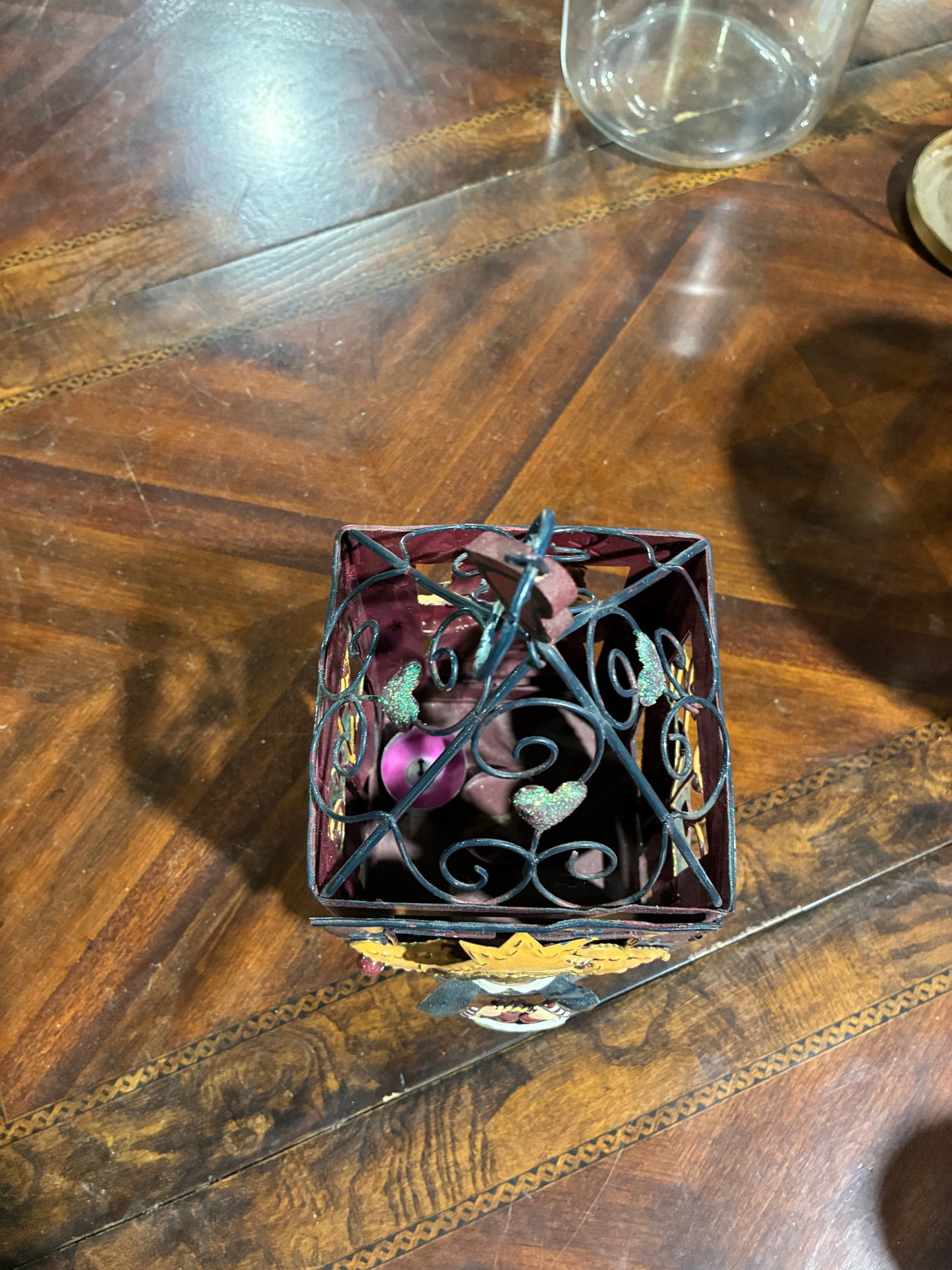 Heart & Angel Decorative Metal Lantern Candle Holder