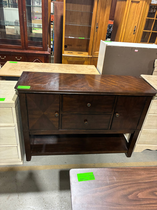 Dark Wood Sideboard Buffet Cabinet with Drawers and Storage