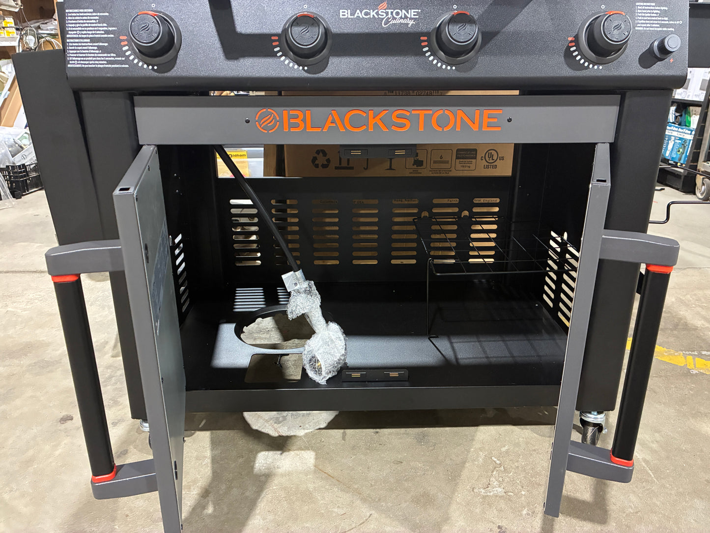 Blackstone 36” Culinary Griddle with Cabinet and Folding Side Table