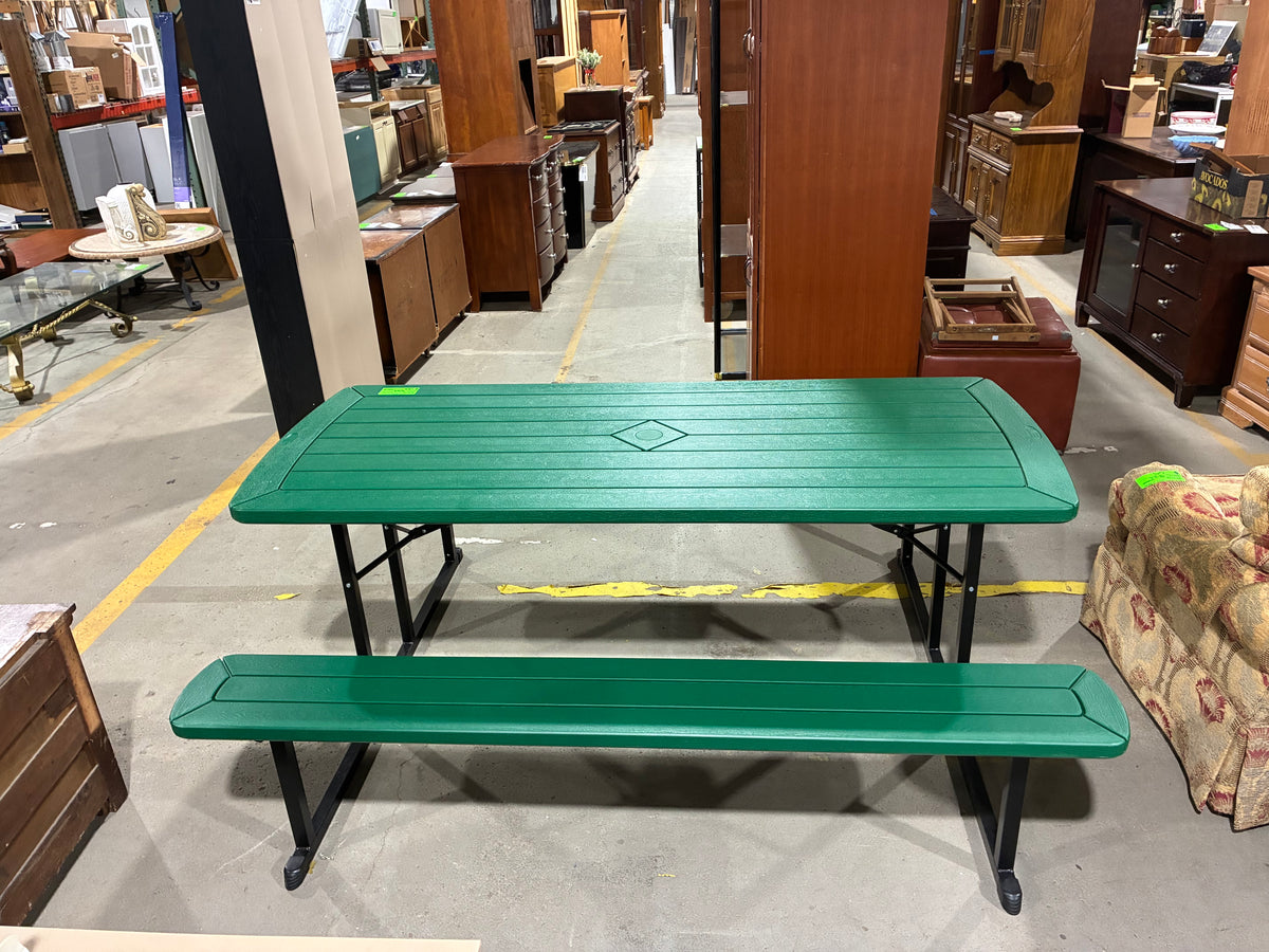 Green Picnic Table