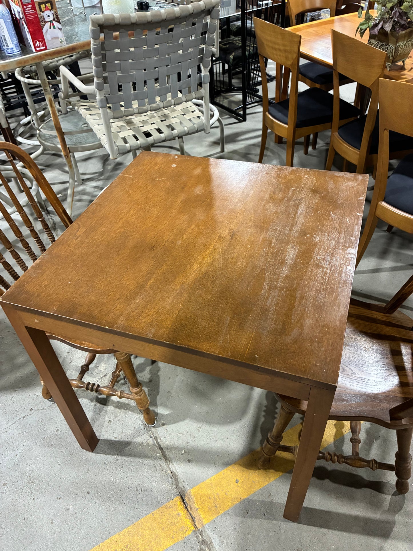 Solid Wood Dining Table with 2 Windsor Chairs
