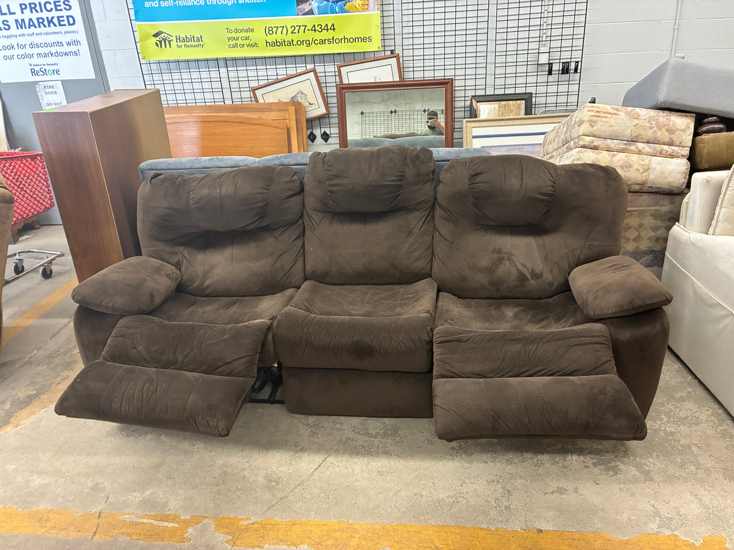 Brown Dual Reclining Sofa