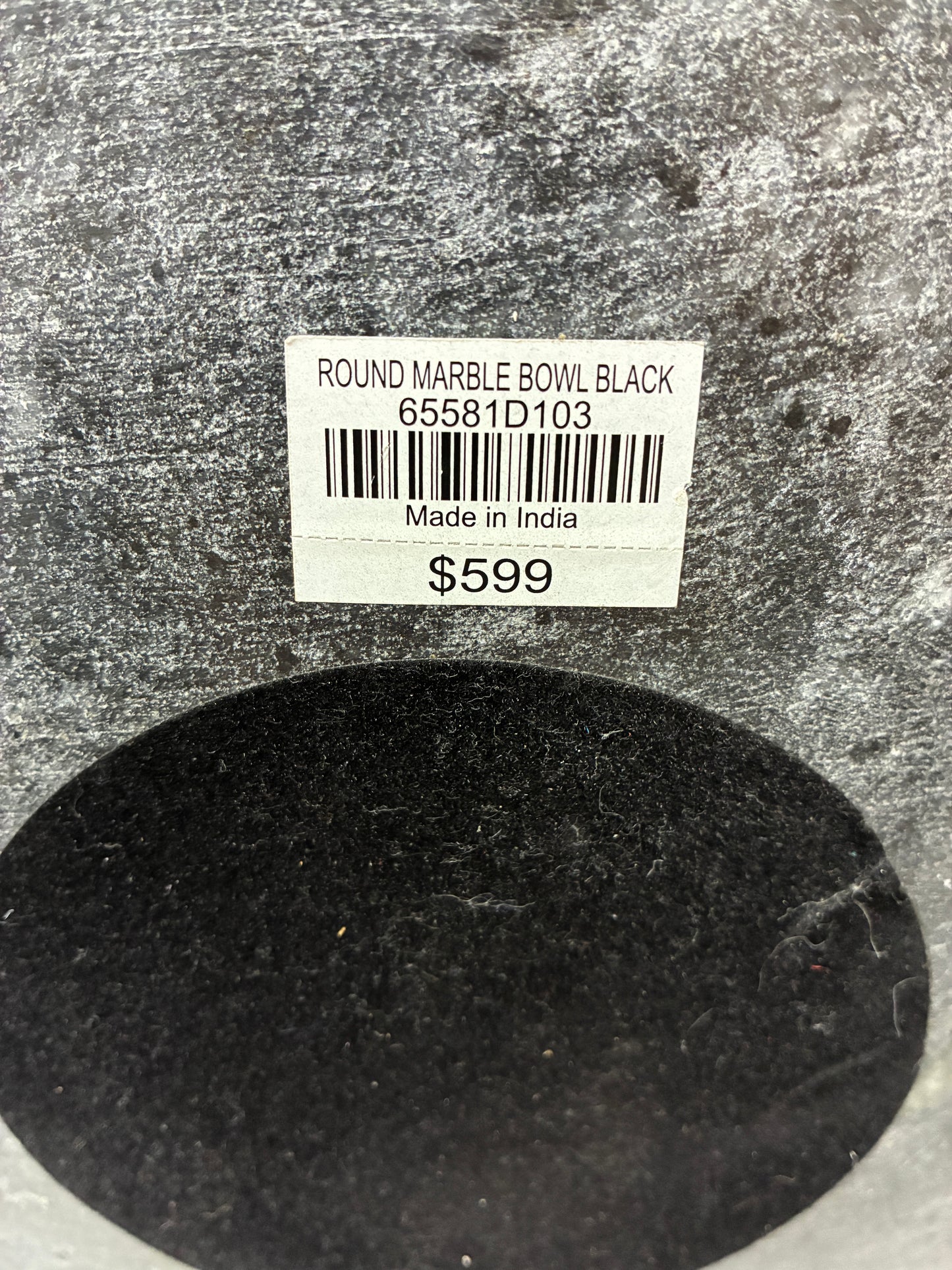 Arhaus Black Marble Decorative Bowl – Oversized Statement Piece