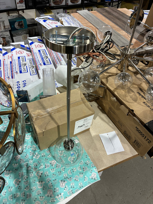 Quoizel Brushed Nickel Glass Globe Pendant Light