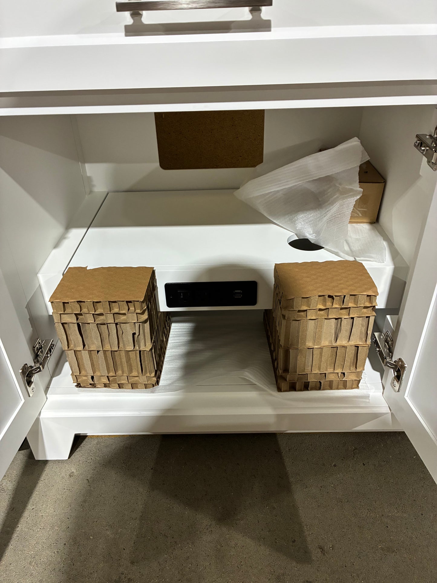 Allen + Roth 48" White Bathroom Vanity with Integrated Sink Top