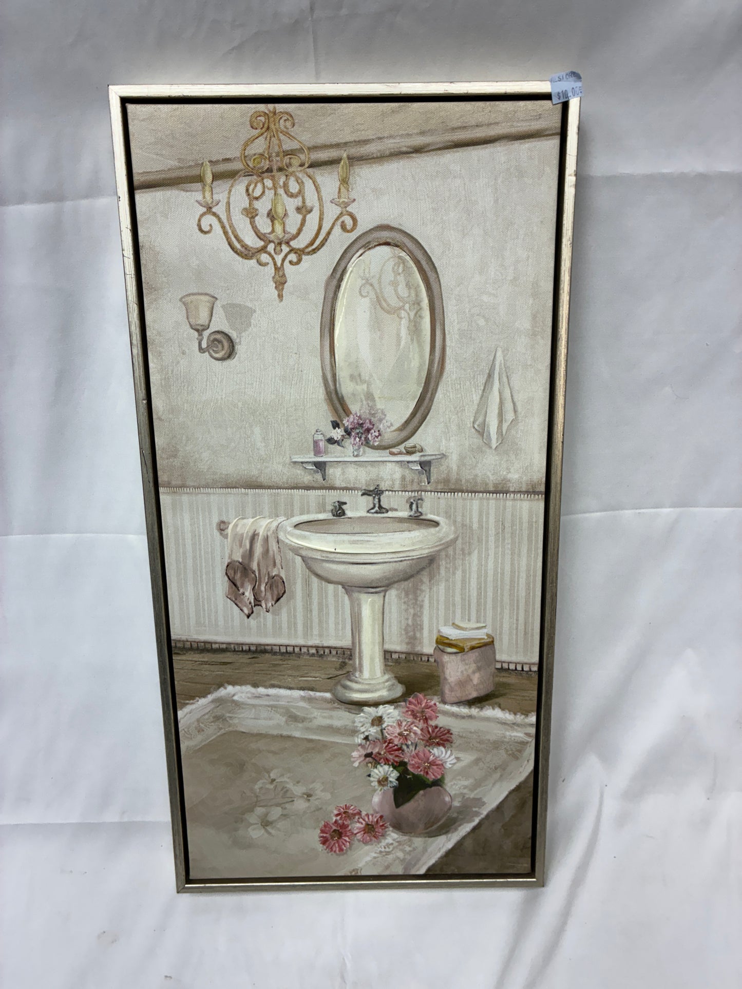 Framed Vintage Style Bathroom Artwork