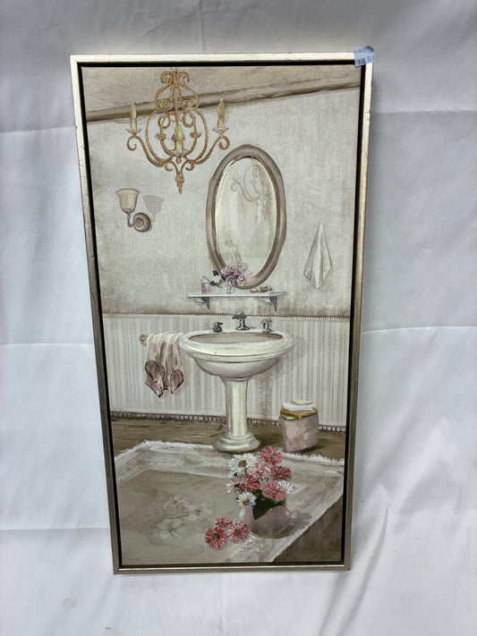 Framed Vintage Style Bathroom Artwork
