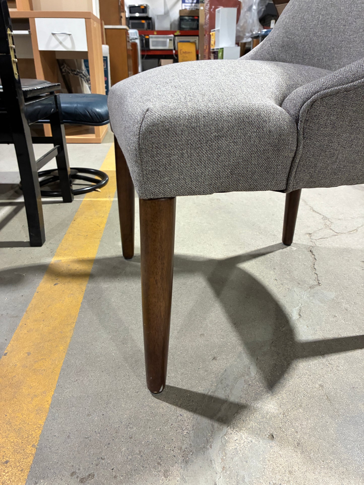 Gray Upholstered Accent Dining Chair