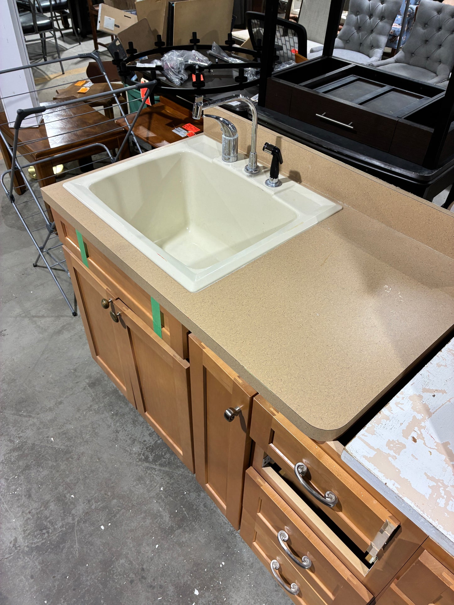 11-Piece Kitchen Cabinet Set with Sink Base & Countertop