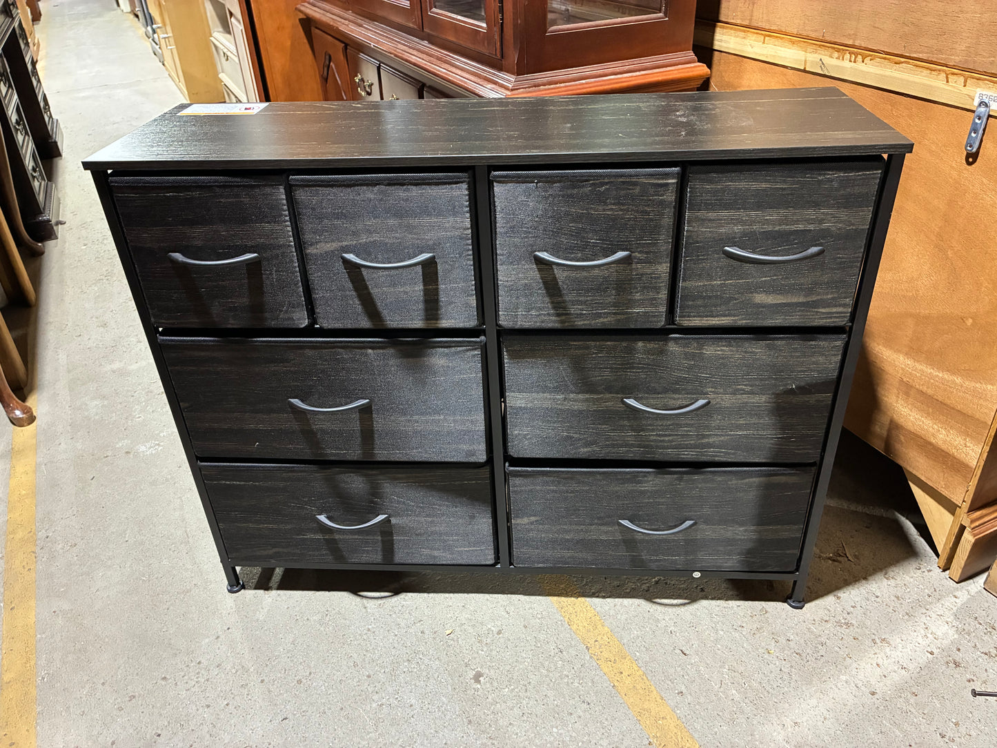 Black Fabric Drawer Storage Organizer Cabinet
