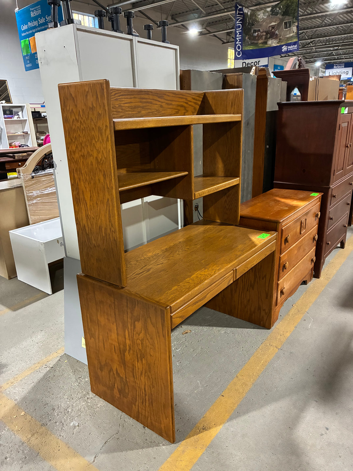 Wood Desk with Removable Hutch