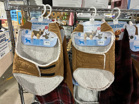 Reversible Quilted Dog Coat with Sherpa Lining