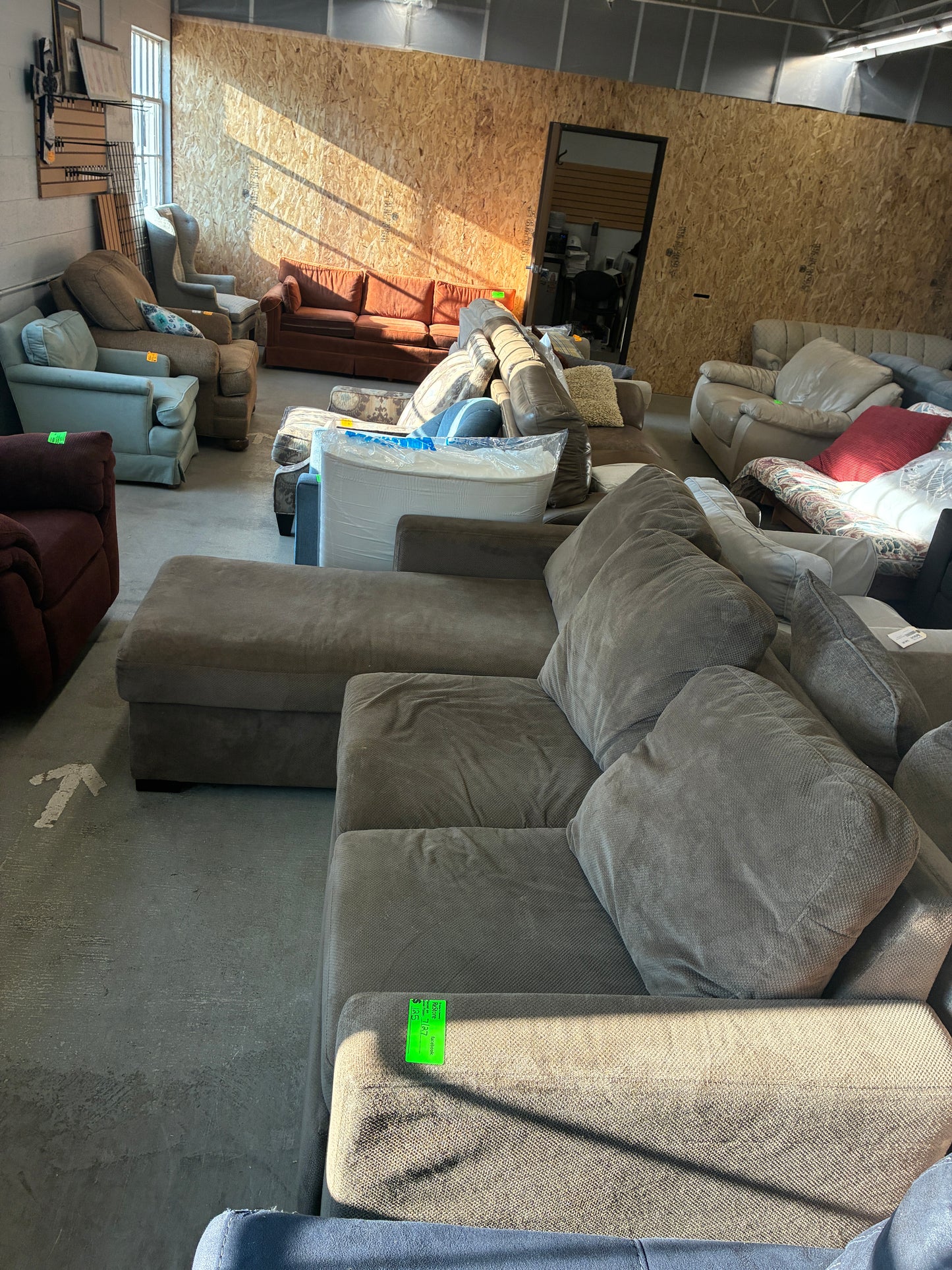 Brown Chaise Sectional Sofa