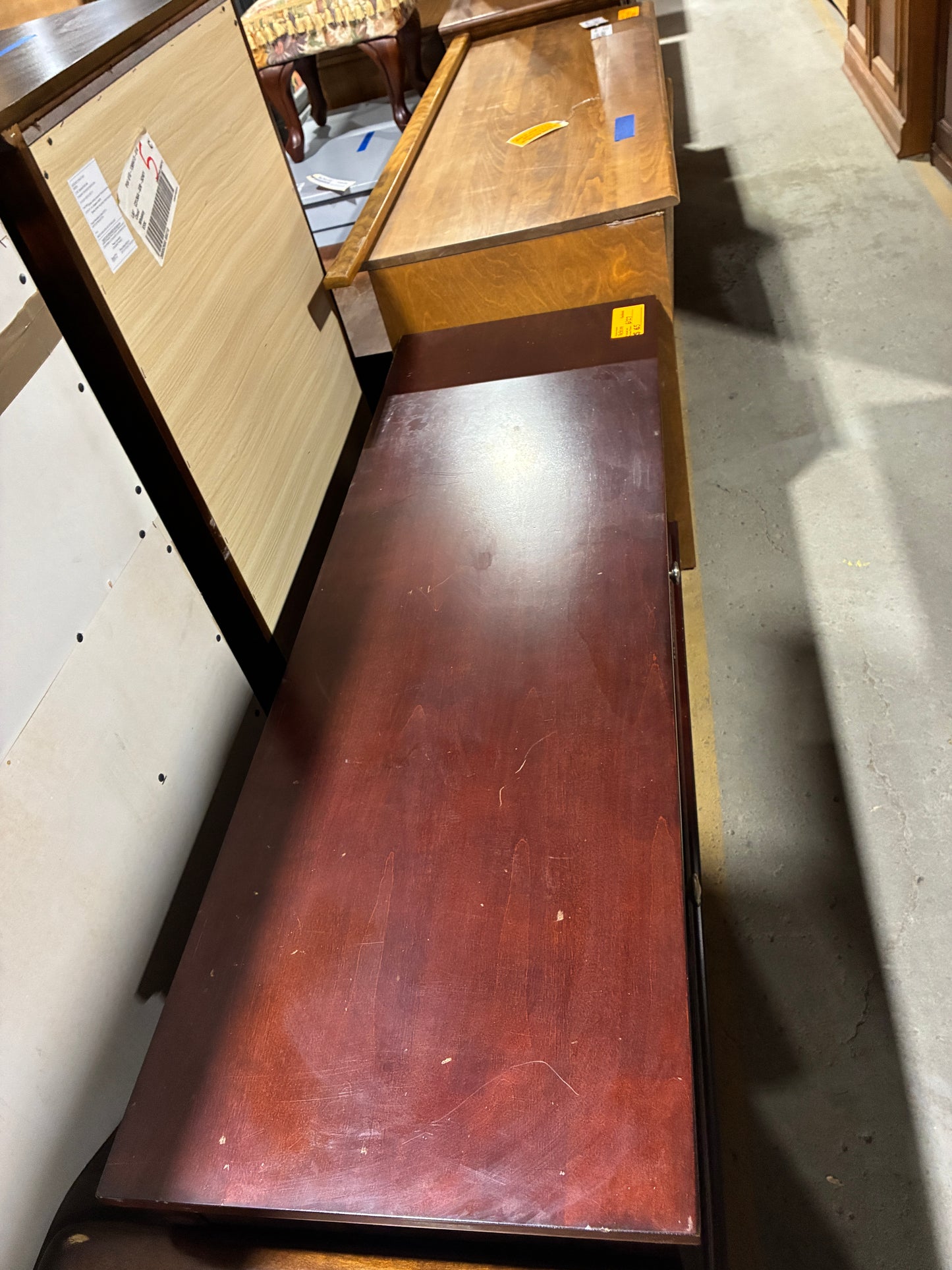 Dark Cherry TV Console with Storage