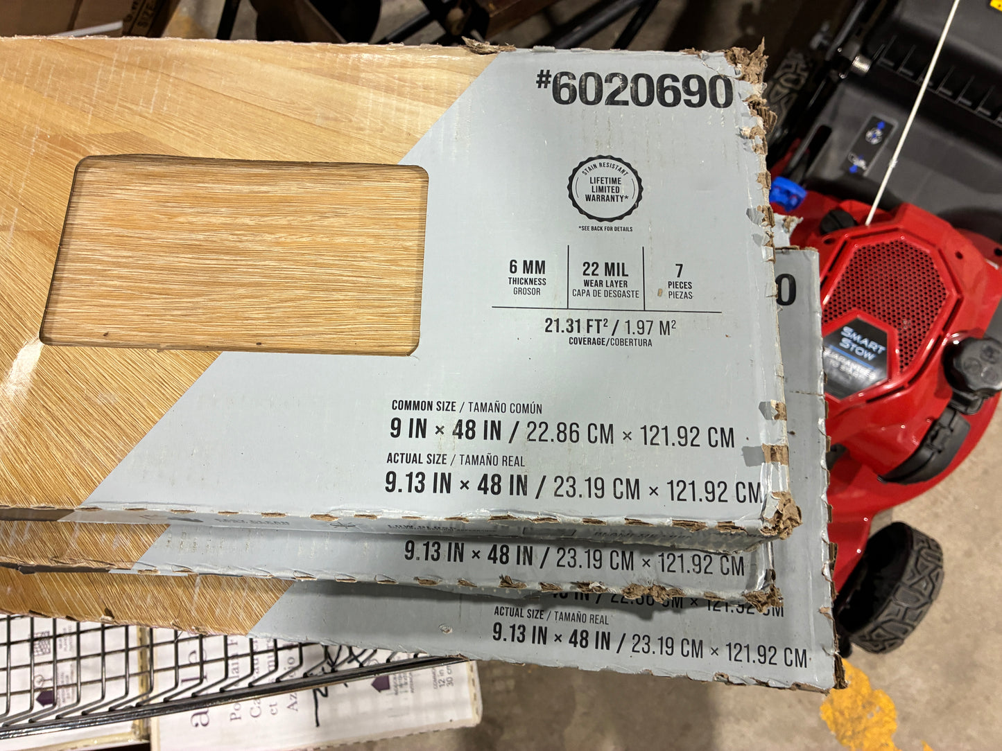 Stainmaster Waterproof Vinyl Plank Flooring - Jacksonville Oak $20 each