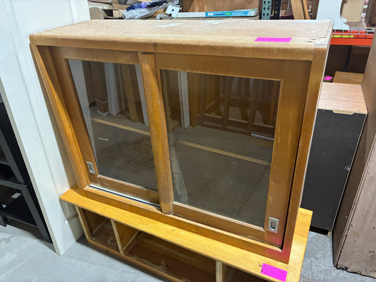 Wooden Sliding Glass Door Display Cabinet